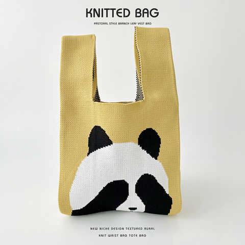 Panda Knitted Bag