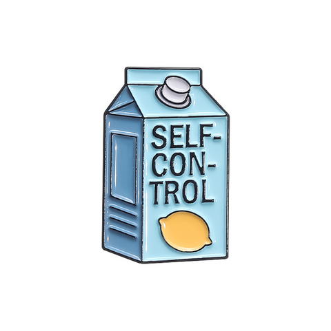Self Control Juice Box Pin