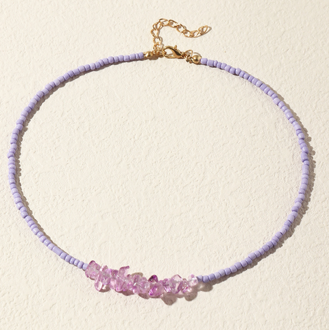 Fairy Crystal Rice Bead Necklace