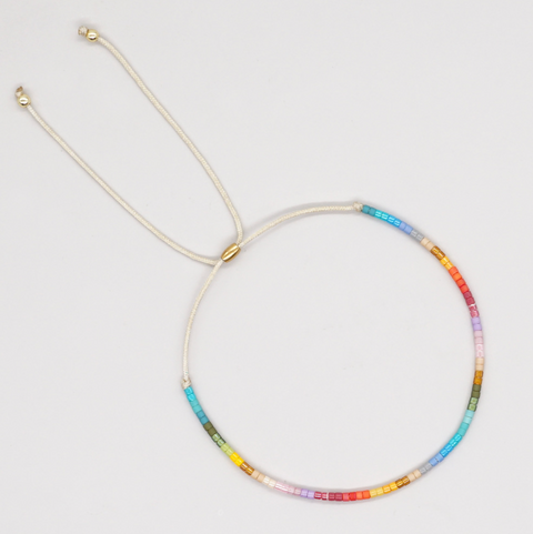 Colorful Rectangle Beads String Bracelet