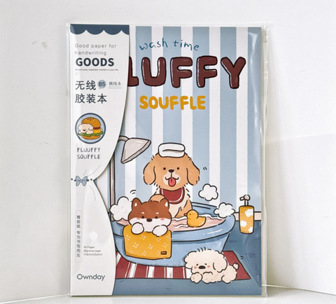 Doggy Family Portrait B5 Lined Notebook