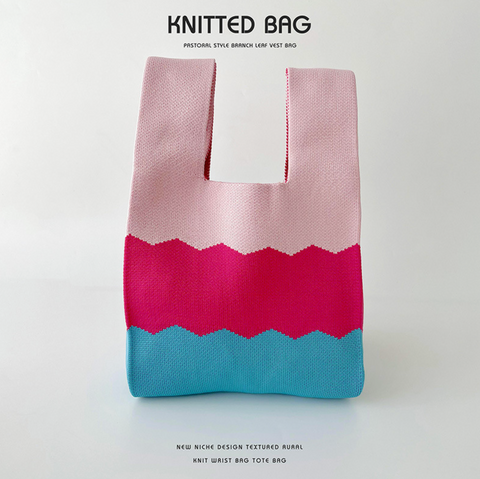 Blocky Knitted Bag