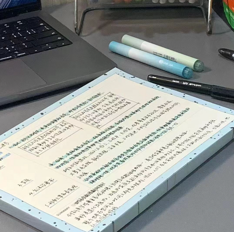 B5 Study Cornell Tearable Notepad 30pg