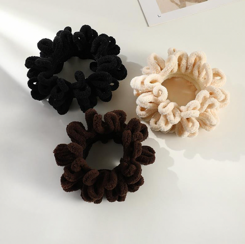 Fuzzy String Hair Scrunchie