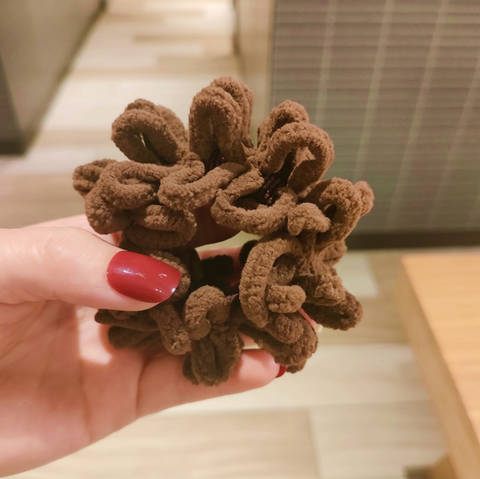 Fuzzy String Hair Scrunchie