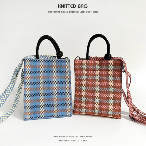 Versatile Minimalist Knit Shoulder Purse