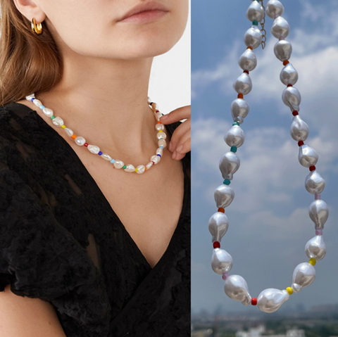 Teardrop Pear Bead Necklace