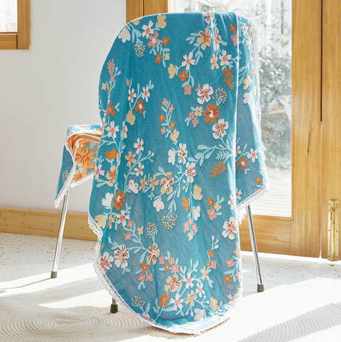 Lilac Cotton Towel Blanket 90x180cm