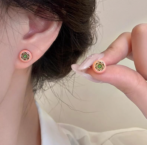 Button Earrings