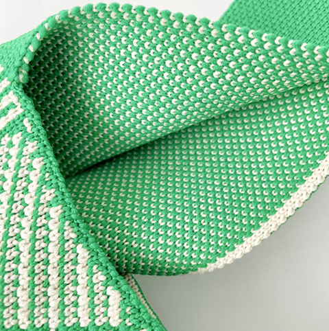 Striped Leafs Knit Bags