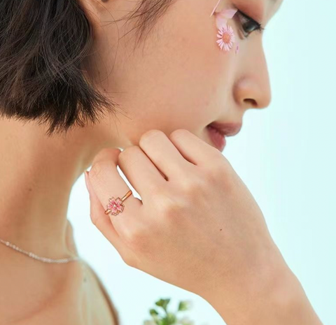 Sakura Blossom Rose Gold Ring