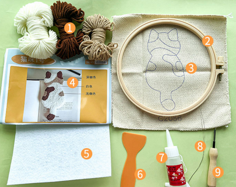Caramel Cat Carpet Coaster DIY
