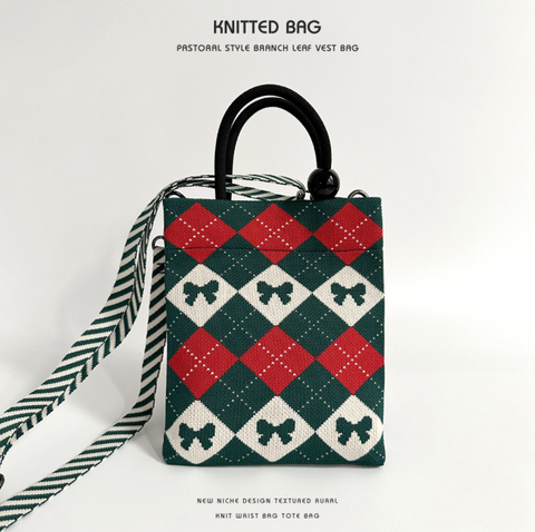 Versatile Minimalist Knit Shoulder Purse
