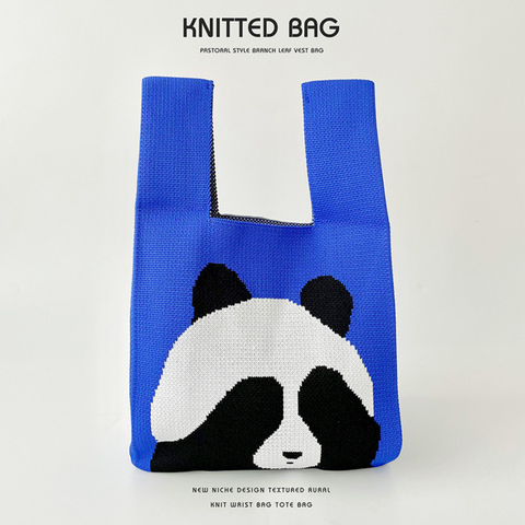 Panda Knitted Bag
