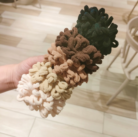 Fuzzy String Hair Scrunchie