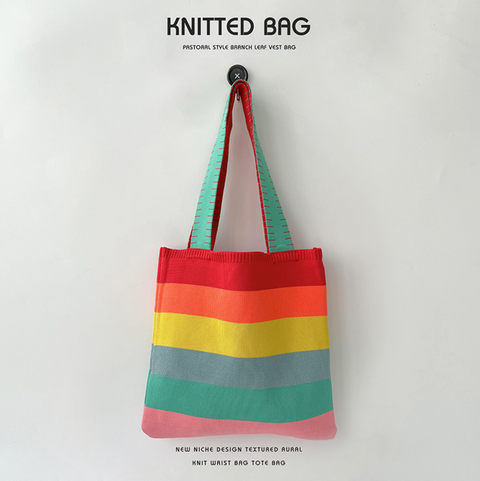 Stripe Knitted Tote