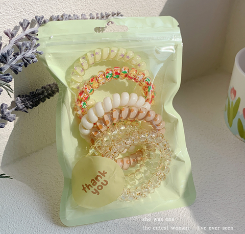 Telephone Wire 6 Set Hair Tie