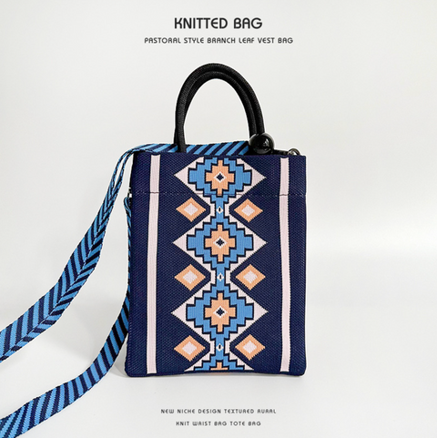 Versatile Minimalist Knit Shoulder Purse