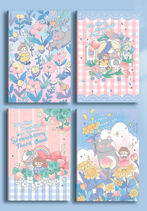Hey Here Girl and Cat Notebook