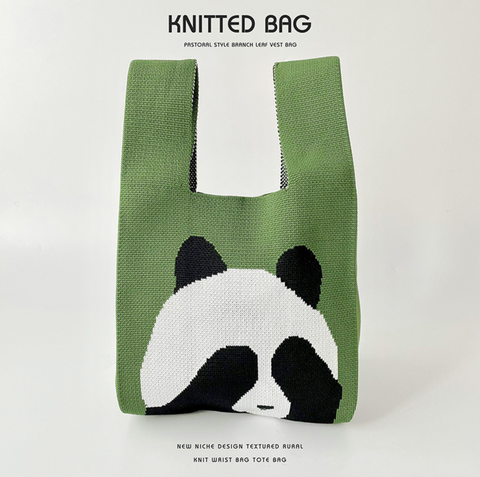 Panda Knitted Bag