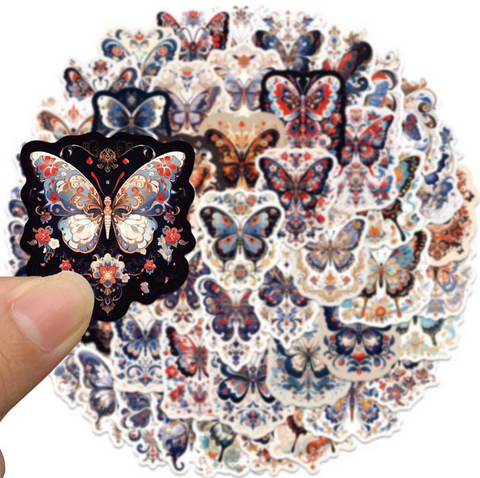 Baroque Butterfly 50pc Vinyl Sticker Pack