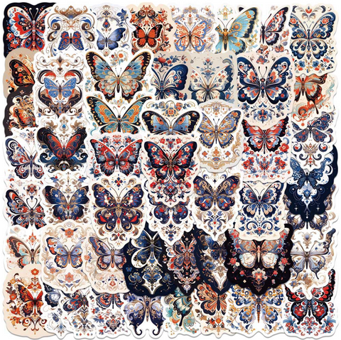 Baroque Butterfly 50pc Vinyl Sticker Pack