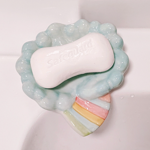 Rainbow Cloud Ceramic Dish