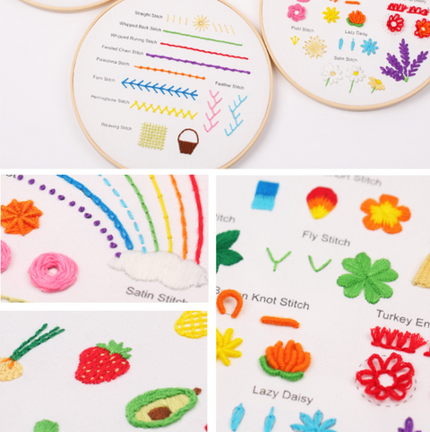 Three Piece Beginner Art Embroidery DIY 20cm