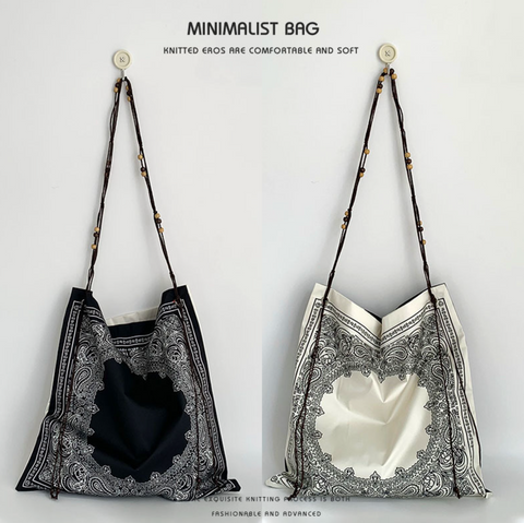 Bohemian Beads Reversible Shoulder Tote