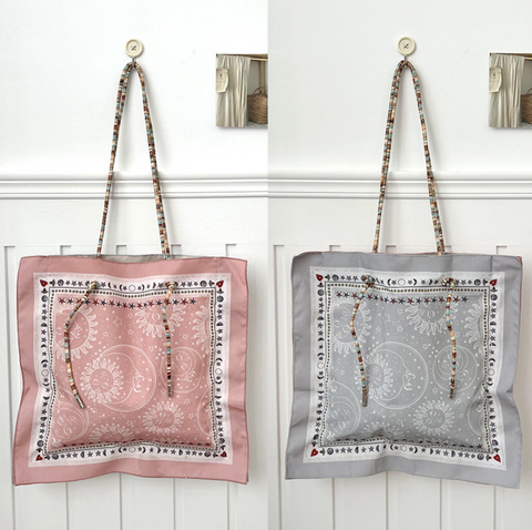 Bohemian Reversible Square Canvas Tote