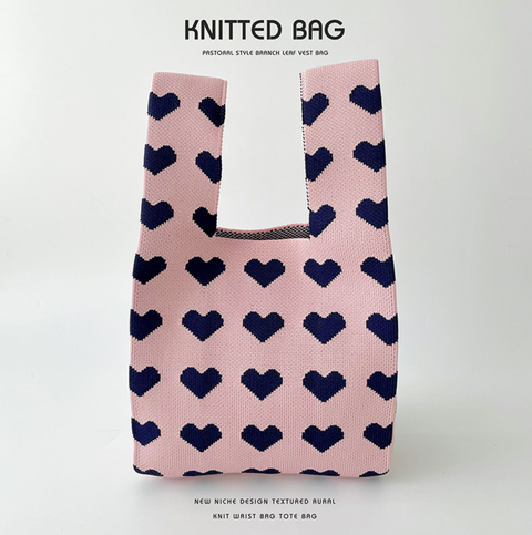 Heart Knit Bag