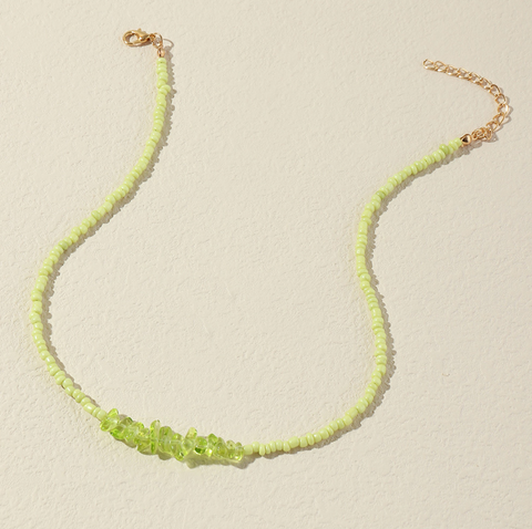 Fairy Crystal Rice Bead Necklace