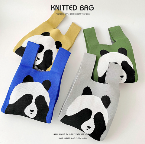 Panda Knitted Bag