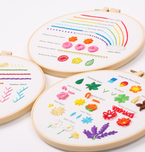 Three Piece Beginner Art Embroidery DIY 20cm