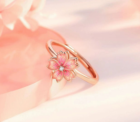 Sakura Blossom Rose Gold Ring