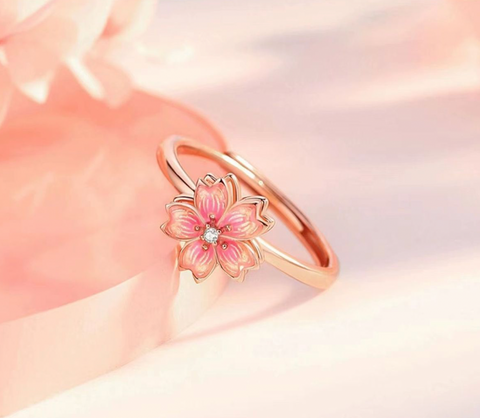Sakura Blossom Rose Gold Ring