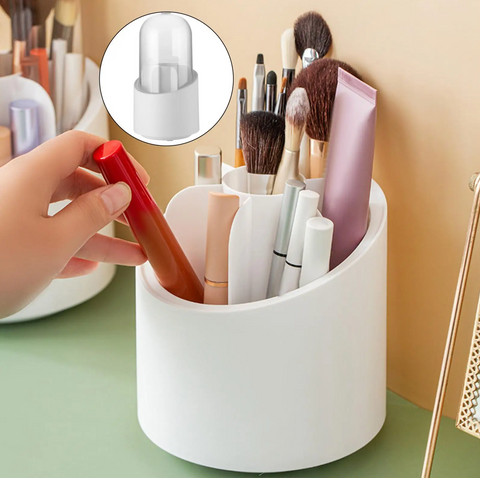 Rotating Makeup Brush Dustproof Storage