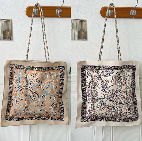 Bohemian Reversible Square Canvas Tote