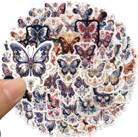 Baroque Butterfly 50pc Vinyl Sticker Pack