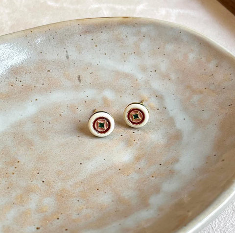 Button Earrings