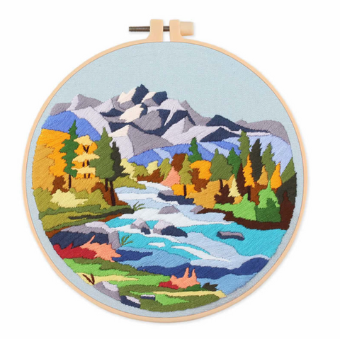 Nature Scenery Embroidery DIY 20cm