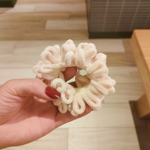 Fuzzy String Hair Scrunchie