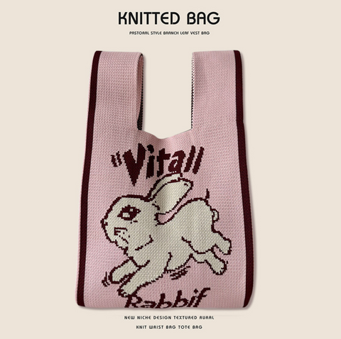 Rabbit Knitted Bag