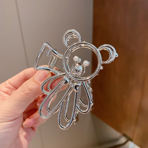 Teddy Bear Wire Hair Claw Clip