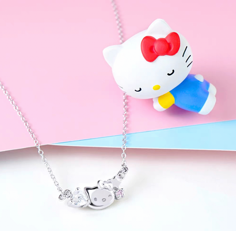 KT Pink Star Silver Necklace