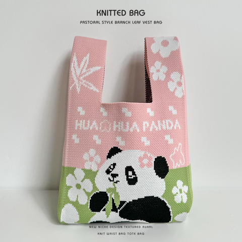 Panda Knit Bags
