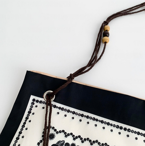 Bohemian Beads Reversible Shoulder Tote