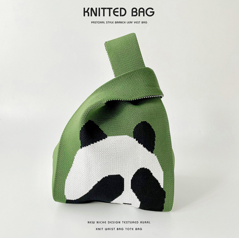 Panda Knitted Bag