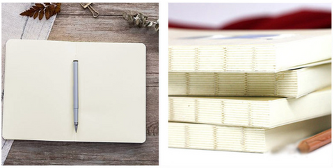 Hand Sewn Chinese Art Blank Notebook