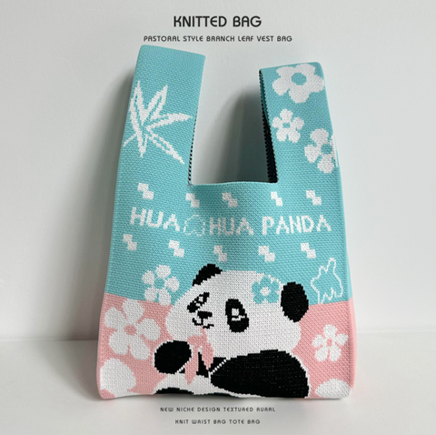Panda Knit Bags